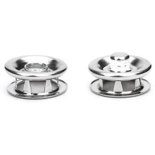 150 Sets Snap Button 9.5Mm Metal Silver Snaps Buttons for Sewing And Crafting, Open Snap Button Snap Fasteners Kit