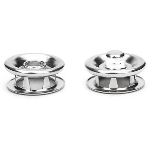 150 Sets Snap Button 9.5Mm Metal Silver Snaps Buttons for Sewing And Crafting, Open Snap Button Snap Fasteners Kit