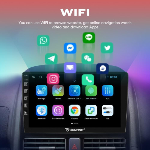 CarPlay Android Auto Head Unit 9' IPS Touchscreen GPS Bluetooth Stereo for Chevrolet Spark 20182020 2