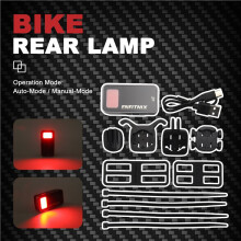 Enfitnix RR01 Tail Light Bicycle Brake Sensing Lamp Waterproof Led Charging Cycling Saddle Seatpost Taillight