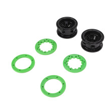 2 Sets Green RC Vehicle Tire Hubs for ZD DBX 10 1/10 Off-Road