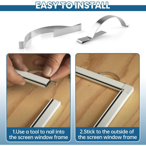 Window Screen Tension Spring Clips 25pcs RustResistant Steel for Secure Sliding Screen Fit 2