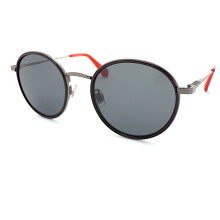 Superdry Round Sunglasses SDS 5041 Gunmetal Black Orange with Grey Lenses 004