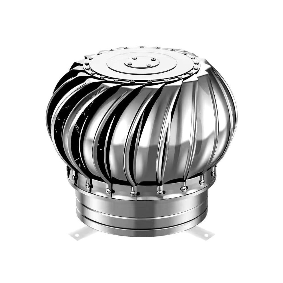 304 Stainless Steel Roof Wind Turbine Vent, Rotating Energy Saving Attic And Chimney Ventilator 300Mm 9771547221760