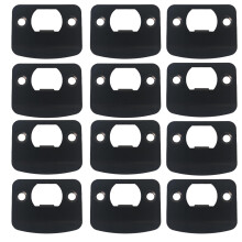 12Piece Black Stainless Steel Door and Deadbolt Strike Plate Set, Matte Finish, Fits Standard Wooden Doors