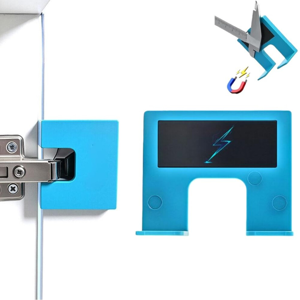Magnetic Door Hinge Jig With Precise 2Mm Alignment Groove And Drillbit Guide For Easy Installation 9771547227083