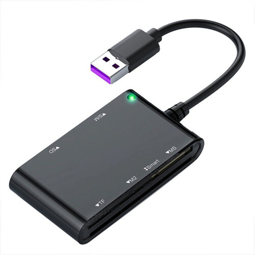 USB 3.0 Multi Card Reader 6 in 1 /MS/M2/TF/SIM/ Picture Card Reader USB3.0 Card Reader
