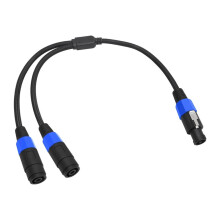Speakon Male to 2 Female Splitter Cable Speaker Break Out Twist Lock Audio Cable NL4FC 4 Core Speaker Connector Plug
