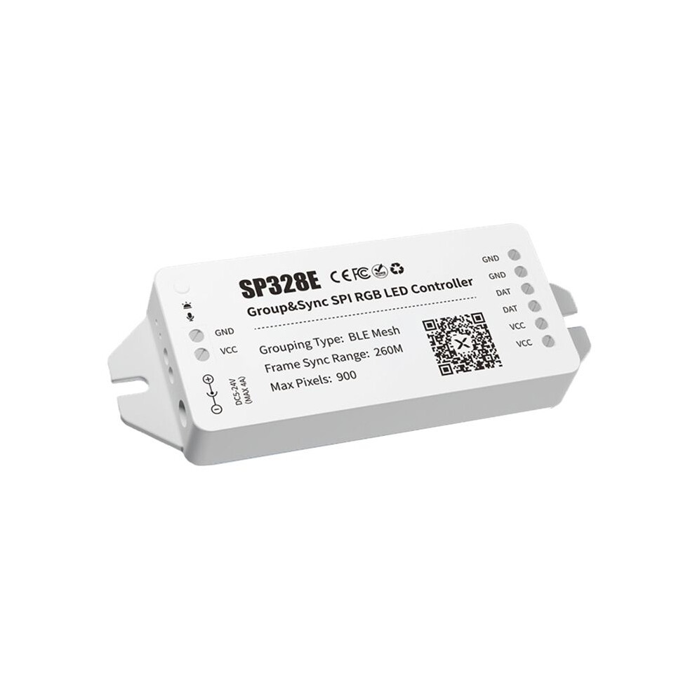 Sp328e Spi Led Controller With Mesh App Wireless Signal Amplifier Sync Control For Addressable Rgb Dimmer 6034227999810