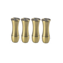 Adjustable Aluminum Alloy Furniture Legs 4 Pack, Metal Cabinet and Bed Support, 400kg Load, Bronze Finish 150mm