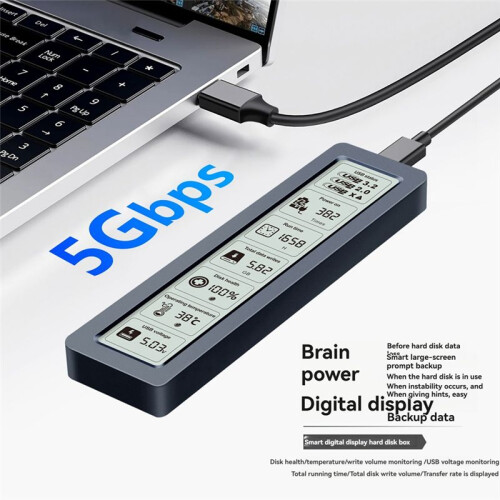 M.2 SSD  Enclosure USB3.2 Gen2 Type C 5Gbps SSD Case M.2  Enclosure Disk Box Tool Free SSD Aluminum Case