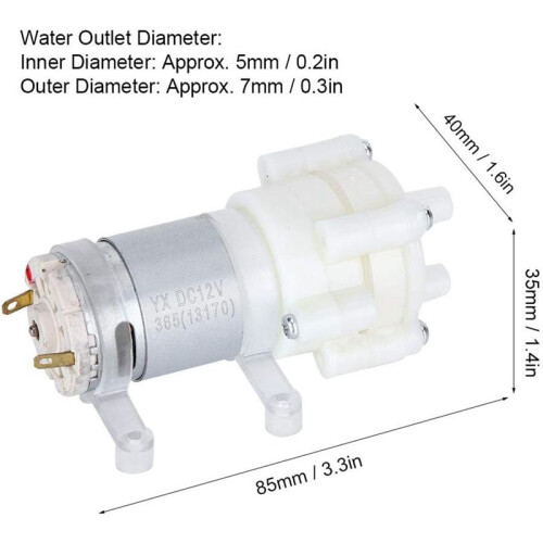 2pcs R365  Aquarium Diaphragm  Electric Pump for Fish 6-12V 1