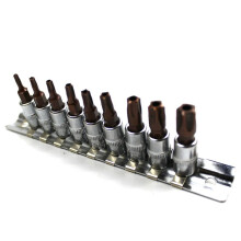 9pcs 5 Point Star Torx Screwdriver Bit 1/4 Inch Drive Socket TS10-TS50 Hand Tools Parts Accessories