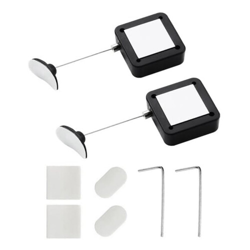 Retractable Remote Control Tethers, Remote Cable Lock , 6.6Ft /2M Remote Control Security Lock for TV and DVD 2 Pcs 1
