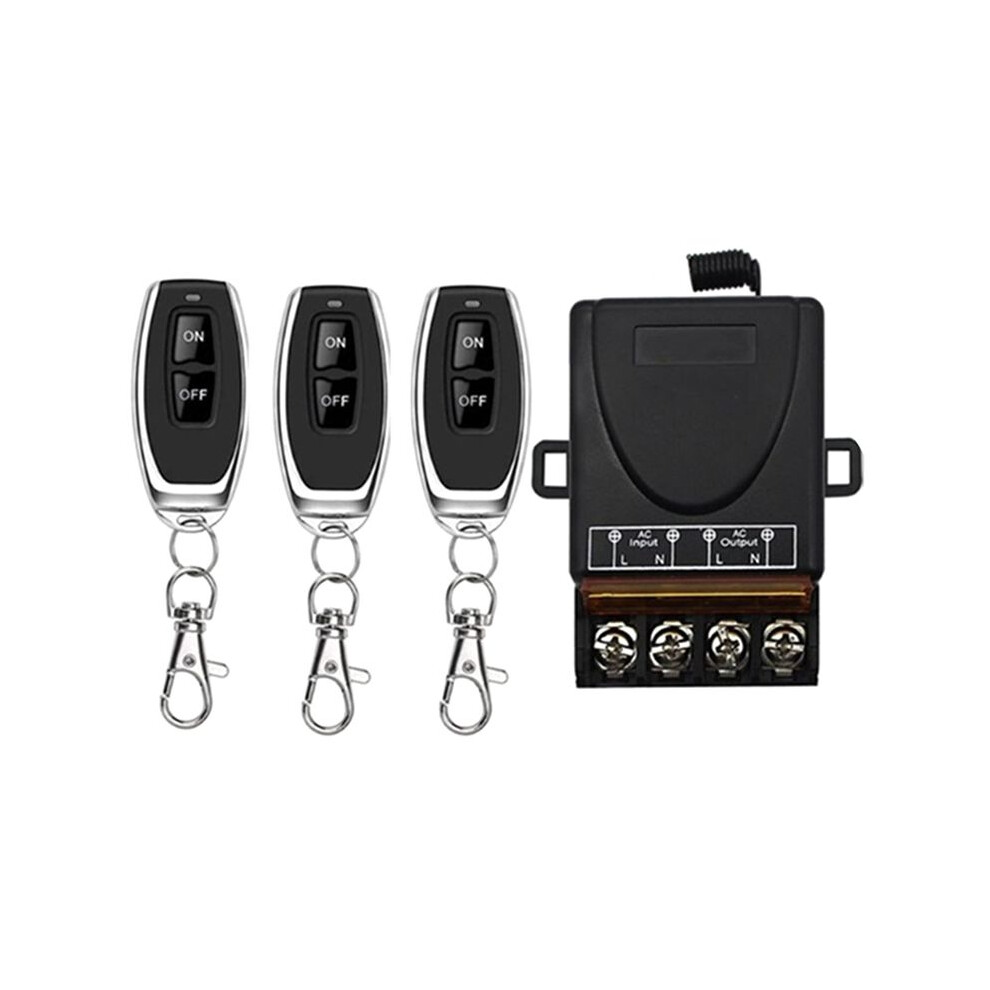 Ac 220V 30A 1Ch 433Mhz Wireless Remote Control Rf Relay Receiver + /Off Transmitter 4714127534664