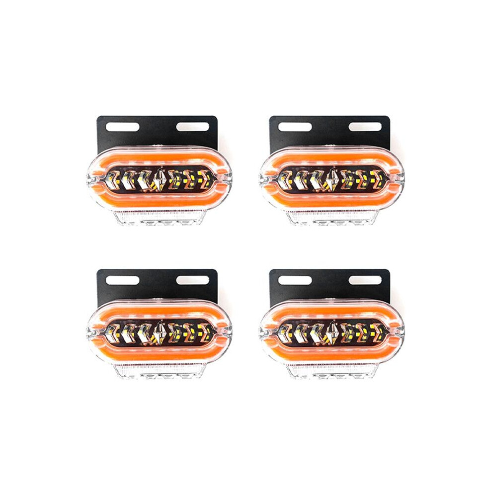 4Pcs 24V Led Side S Signal Indicator Lamp Warning Tail 3 Modes Turn Signal Truck Trailer Lorry Light 6034254848990