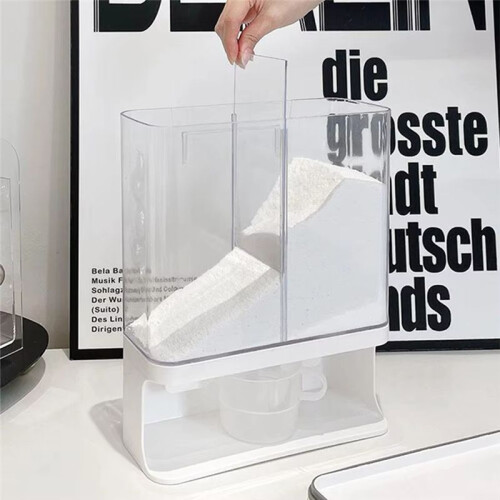 Wall Mounted Laundry Detergent Dispenser - Versatile Storage for Laundry Scent Boosters with Included Cups 1