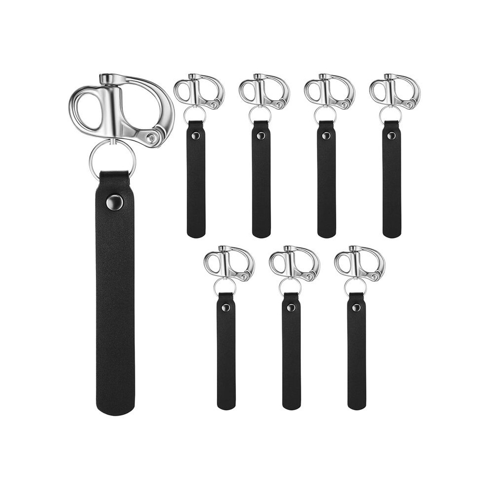 8 Pcs Quick Release Snap Shackle With Pu Leather Handle 316 Stainless Steel Scba Mask Quick Release Clip Swivel Shackle 6032234108102