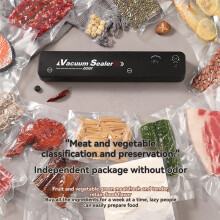 Food Bag Vacuum Sealer Plastic Seal Fresh-Keeping Sealer Small Household Food Packaging Black EU Plug