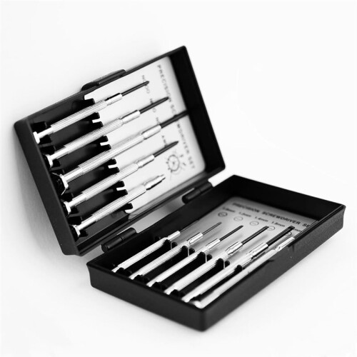 11PCS Small Precision Screwdriver Set,  Screw Driver Set Kit, 6 Different Sizes of Flat- Screwdrivers
