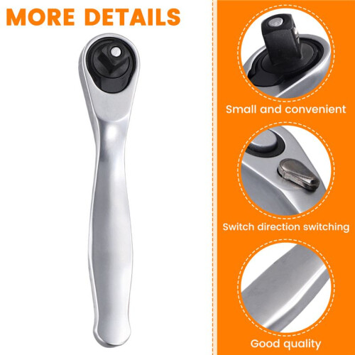 1/4 Ratchet Wrench High Quality Quick Socket Ratchet Wrench Screwdriver Wrenches Tools Small Spanner 72 Tooth 2