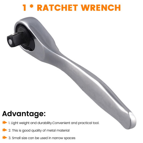 1/4 Ratchet Wrench High Quality Quick Socket Ratchet Wrench Screwdriver Wrenches Tools Small Spanner 72 Tooth 1