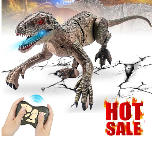 Large Rechargeable RC Walking Velociraptor Toy