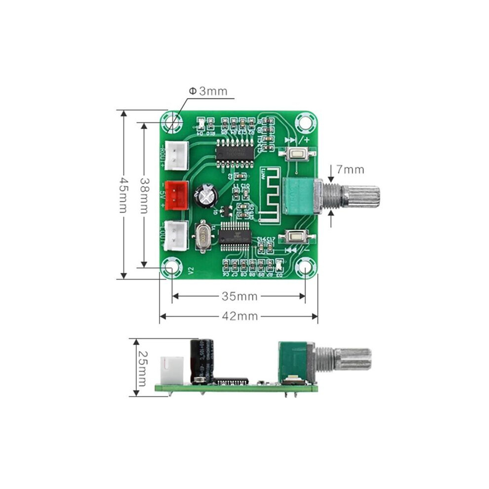 Digital Pam8403 Small Power 5W Amplifier Board 2 Channel 5.0 Diy Home Sound Speaker Amp Module 4712445911129