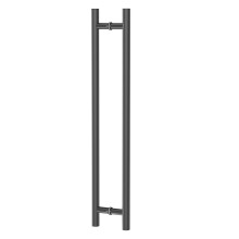 36 Inch Stainless Steel Door Pull Handle, Double Sided Matte Black Barn Door Handle for Home Office
