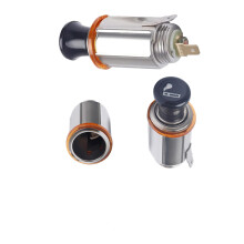 Universal 12V Car Cigarette Lighter Socket Replacement with Eject Button, Waterproof Cap, Fits Cars Boats Trucks