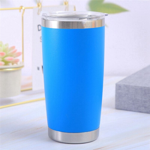 20oz Edelstahl Auto Becher Deckel Bier Isolierbecher Große Kapazität Eisbecher Lila 1