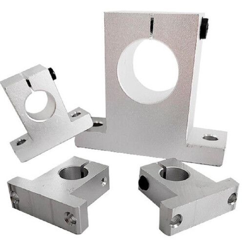 2 Pcs Linear Motion Rail Clamping Rod Rail Guide Support Shaft Bracket Coupling Mount SK20 20mm 1