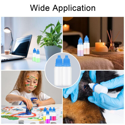50Pcs Small Empty Squeeze Dropper Bottles Plastic Thin Tip Dropper Bottles 15ML Portable Squeezable Liquid Dropper 2