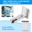 Vertical GPU Mounting Bracket with PCI-E 4.0 X16 Riser Cable Video Card Support Kit 90 Degree Right Angle White 6