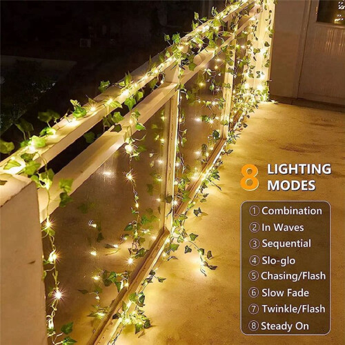 Solar Rattan Light String Outdoor Copper Wire Rattan Decorative String Light Garden Courtyard Wedding Decoration 2M 1