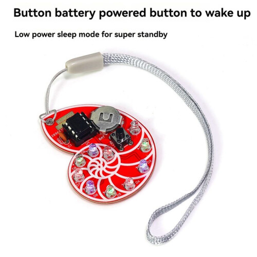 LED Shell Running Light Electronic DIY Kit SMD SMT Electronic Kit with Lanyard for Soldering Practice Learning DIY Kit