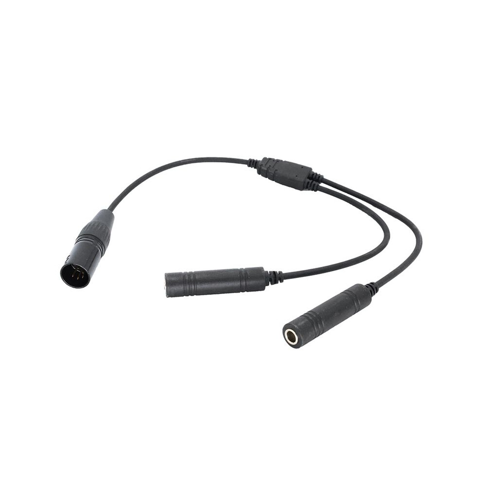 Ga Dual Plugs To Airbus 5 Pin Xlr Adapter Aviation Headphone Cable Universal For Aviation Communication Black 4711417042267
