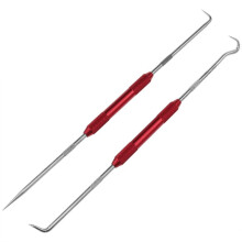 Double Pointed Scraper Metal Hook and Pick Set 45 Degrees 90 Degrees Pointed Mark Tool for Carpenter Mechanic