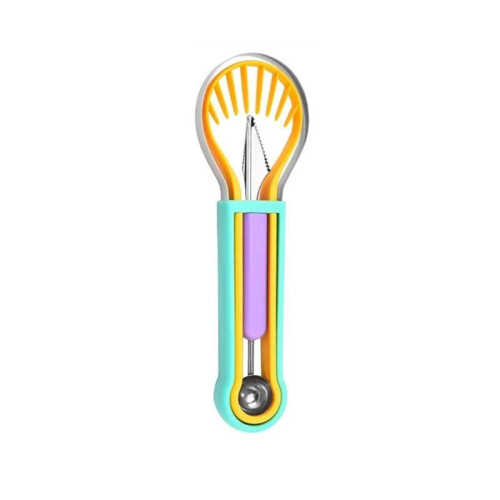 Fruit Corer Tool 4-in-1 Stainless Fruit Carving Tools Double-Headed Orange Carving Stainless Watermelon Pulp Separator