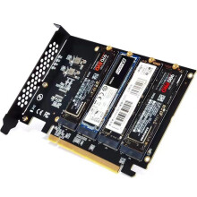 M.2 NVME para PCIe X16 Adaptador Conversor Cartão 4 Portas NVME Cartão de Expansão para 2230 2242 2260 2280 SSD