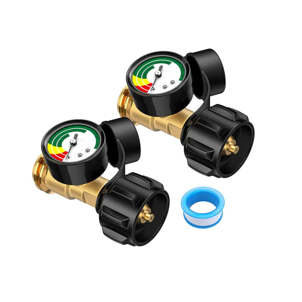 2 Pack Propane Tank Gauge Level Indicator, Propane Gauge, Propane Gas Pressure Gauge Propane Heater, Fire Pit, Bbq Grill 4712366921740
