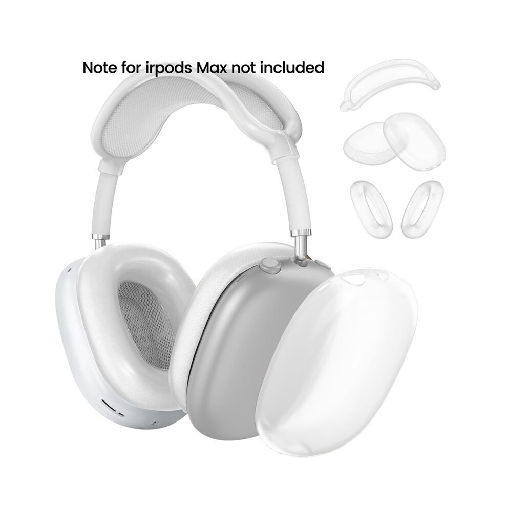 For Airpods Max Protective Cover Tpu Transparent Case Drop-Proof Dust-Proof Three Piece Set For Airpods Max B 4711071813203