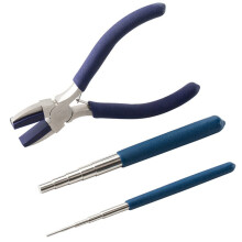 Jewelry Making Plastic Pliers, Nylon Flat Nose Pliers, Thick and Thin Winding Rods, 5-Section Winding Tools