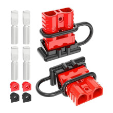 Connecteur pour Anderson, 120A 2-6 Gauge Batterie Connexion Rapide 12V-36V pour Anderson Plug Câble de Batterie Connexion Rapide (Lot de 2)