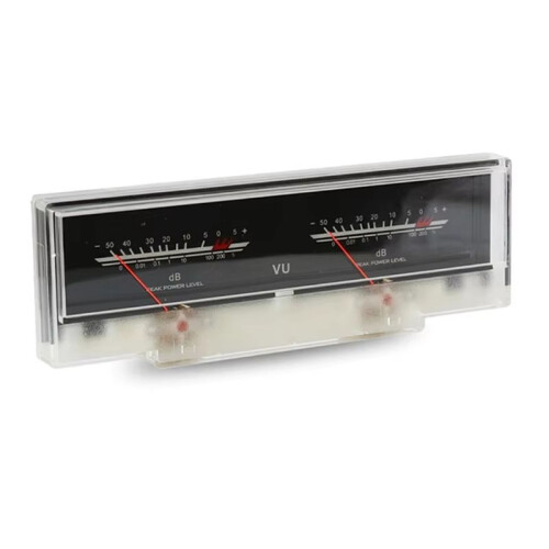 Double Pointer VU Meter Stereo Audio Amplifier Board DB Sound Level Indicator Meter Adjustable Backlight with Driver 2