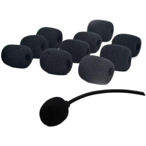 Microphone Cover Foam Replacement Pop Filter for HyperX Cloud II, Cloud Alpha and Chat Headset 10 Pack 2