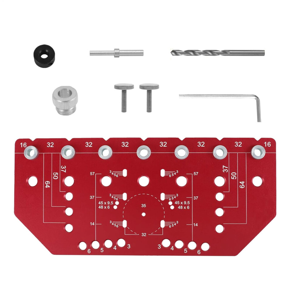 Cabinet Hardware Jig With Precision Hole Positioning, Drawer Handle Drill Template For Woodworking 9771547222620