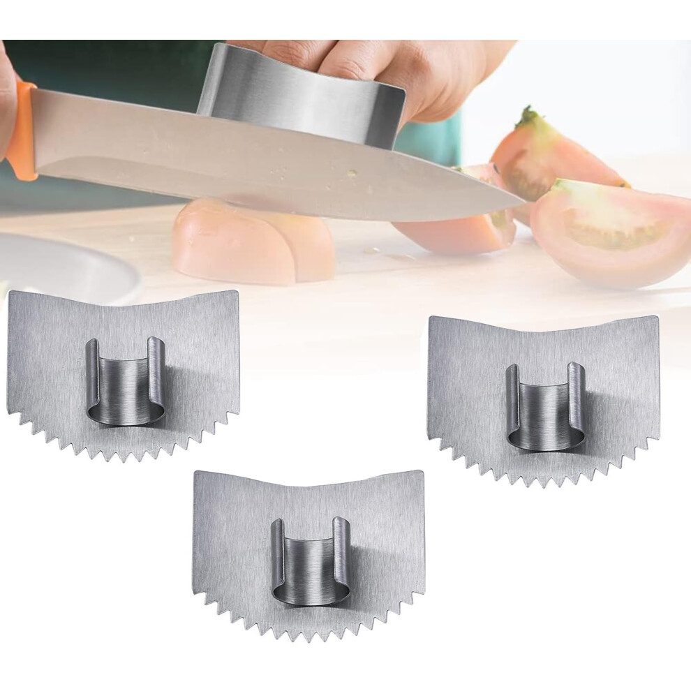 Finger Guard For Cutting, 3Pcs Stainless Steel Kitchen Finger Protector For Slicing And Chopping 9771547222668