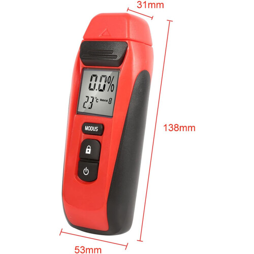 Digital Wood Moisture Meter with LCD Display for Timber and Wall Damp Detection, 644% Range 1