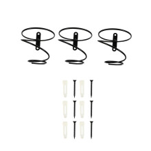 3pcs Wall Mounted Single Bottle Wine Rack Set, Metal Holder for Home Bar or Restaurant Display